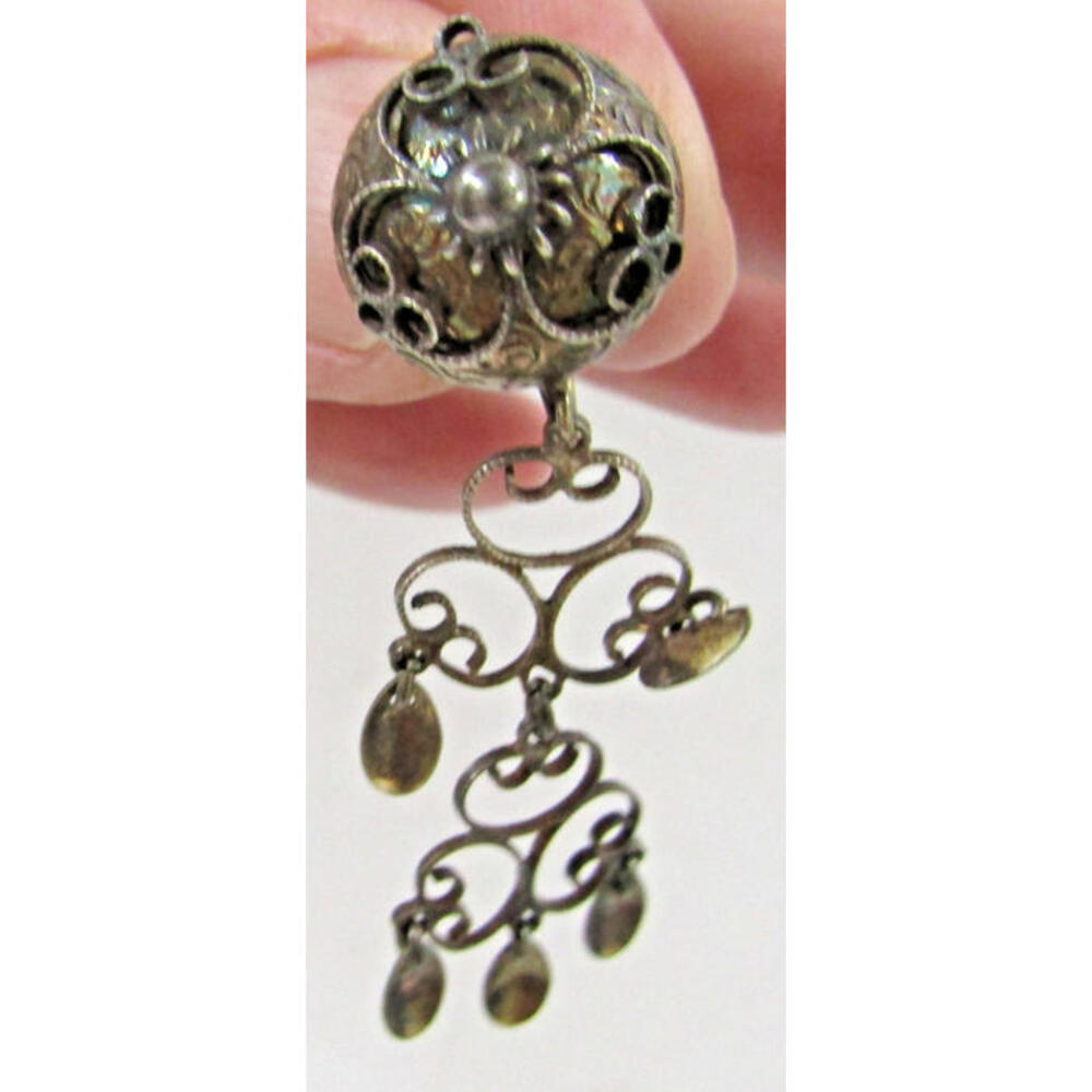Stunning Sterling Silver Modernist Earrings by Norwegian Designer Solje Finn Jen - Picture 3 of 7